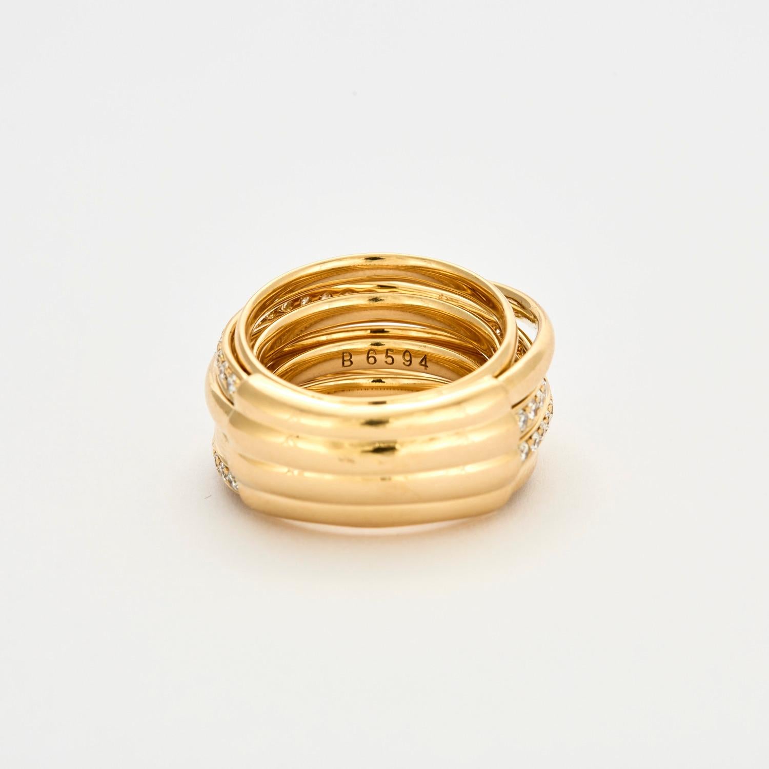 DE GRISGONO Bague Allegra en or jaune et diamants 2