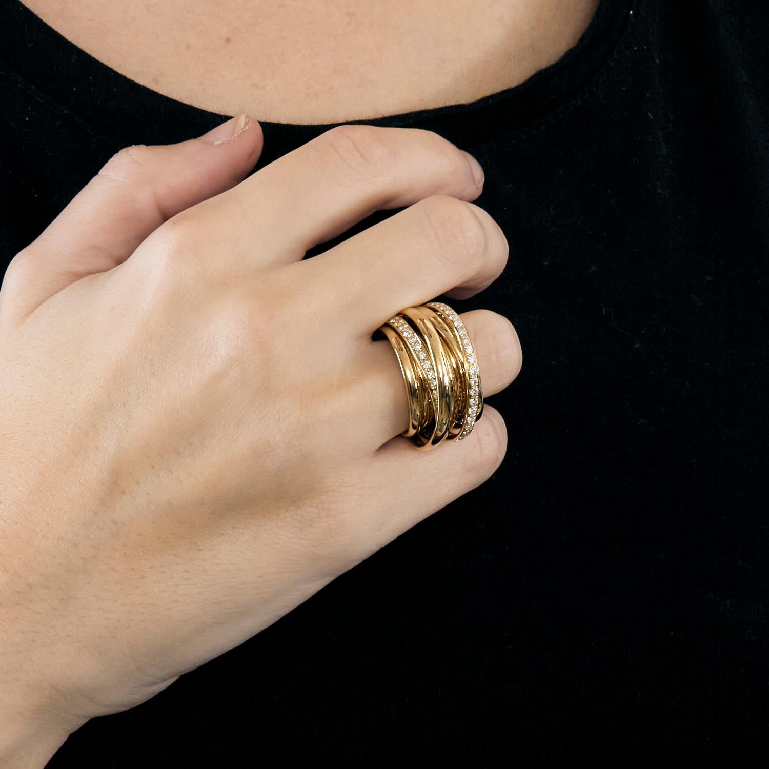 DE GRISGONO Bague Allegra en or jaune et diamants 3