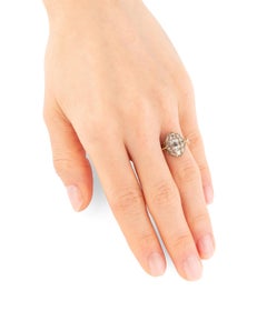 Bague de la fin du 18ème siècle, en or et diamants tailles table et rose