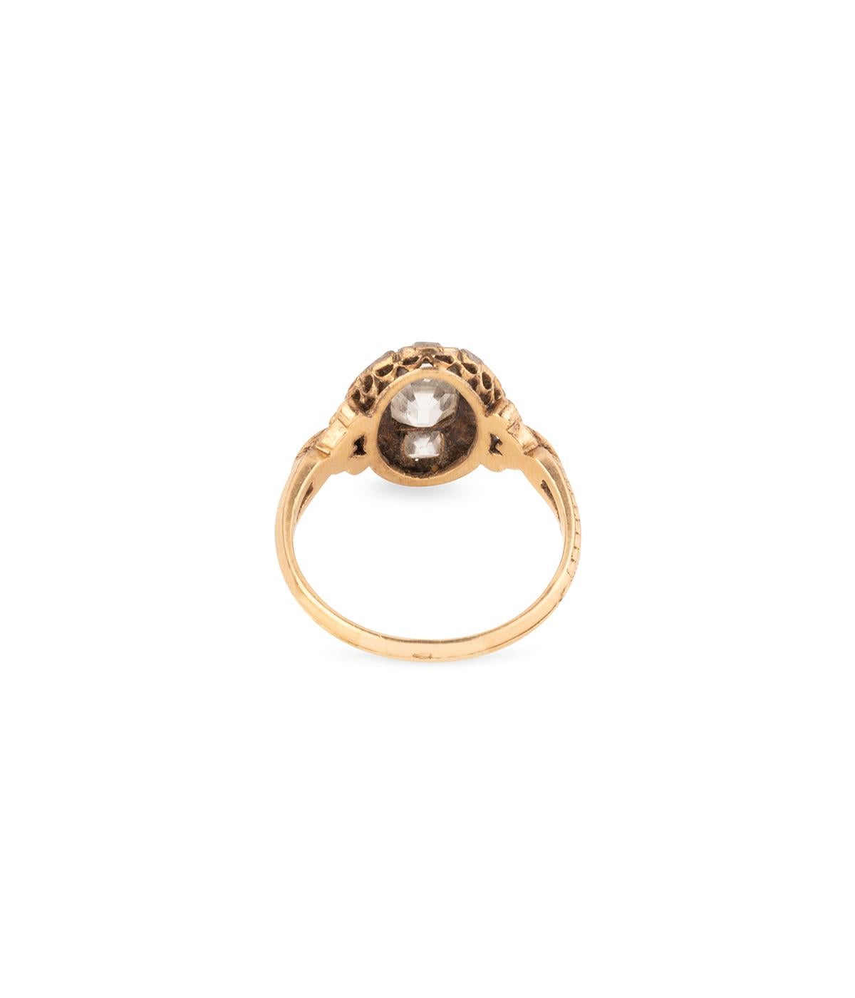 Bagues de la fin du 18ème siècle, en or et diamants tailles table et rose Bon état - En vente à PARIS, FR
