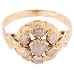 Bagues de la seconde moitié du 19ème siècle en or et diamants taille rose