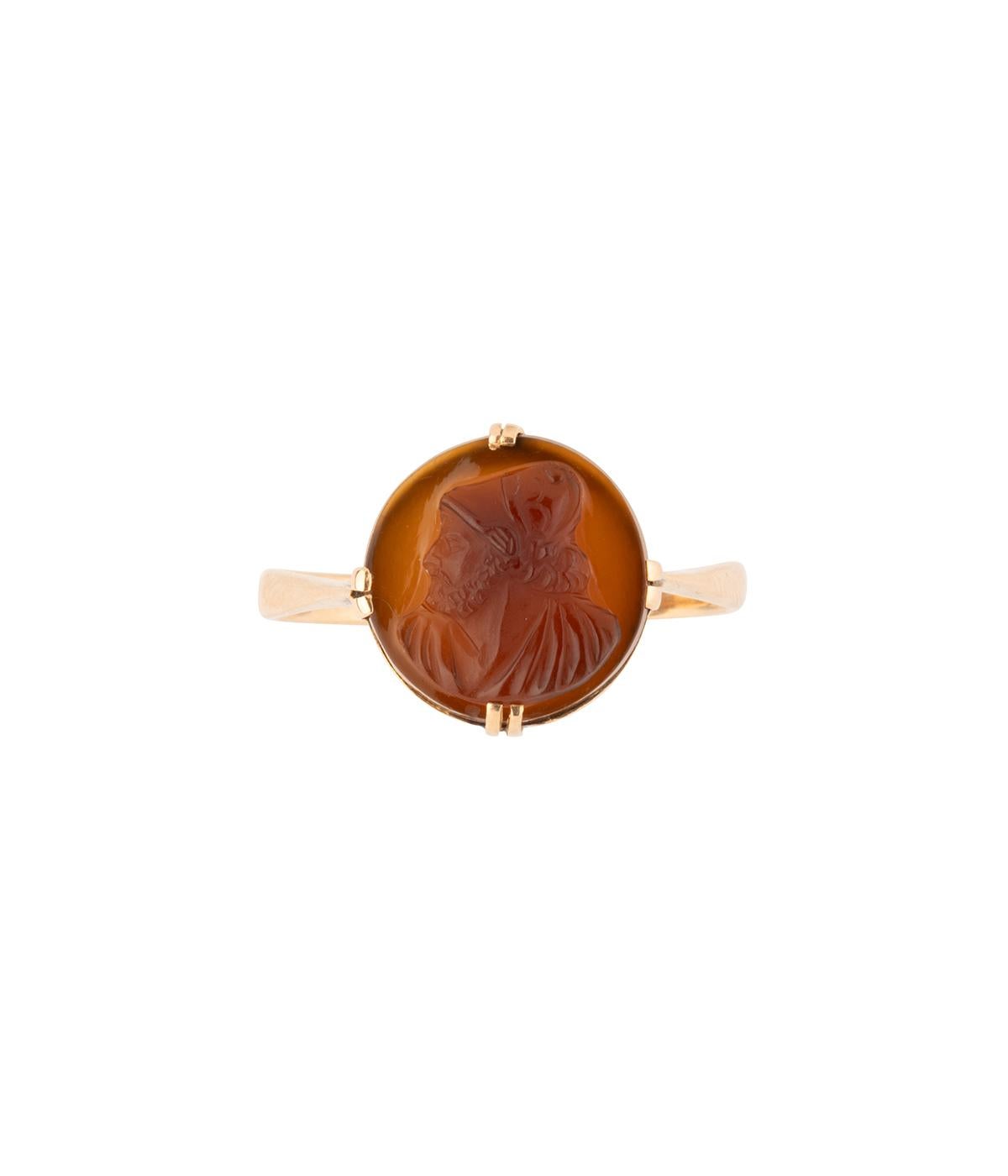 Bague des années 20 ornée d'un camée sur sardoine im Angebot 3
