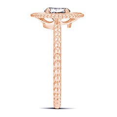 18-Karat-Roségold Roi Soleil-Ring, 0,7 Karat Diamantring mit 0,16 Karat Diamanten