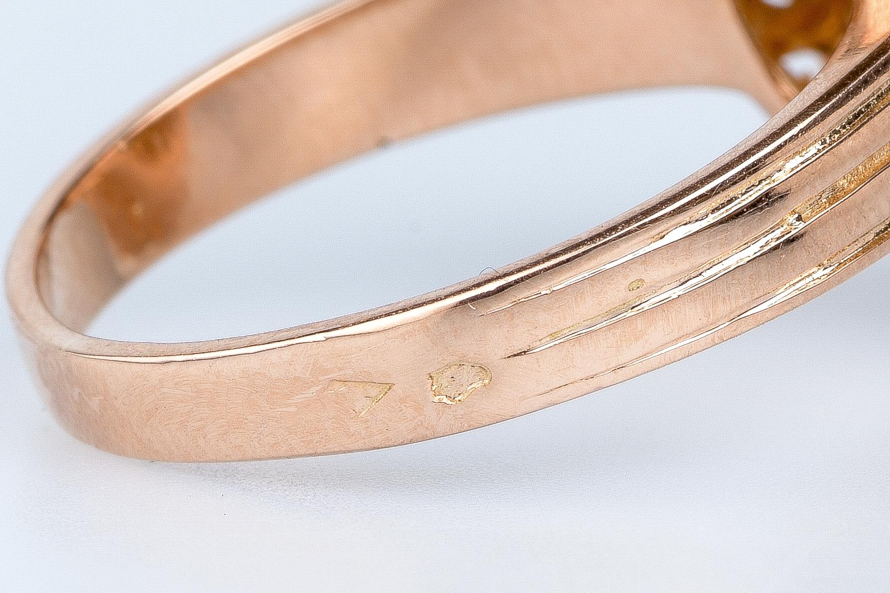Bague en or rose 18 cts For Sale 5