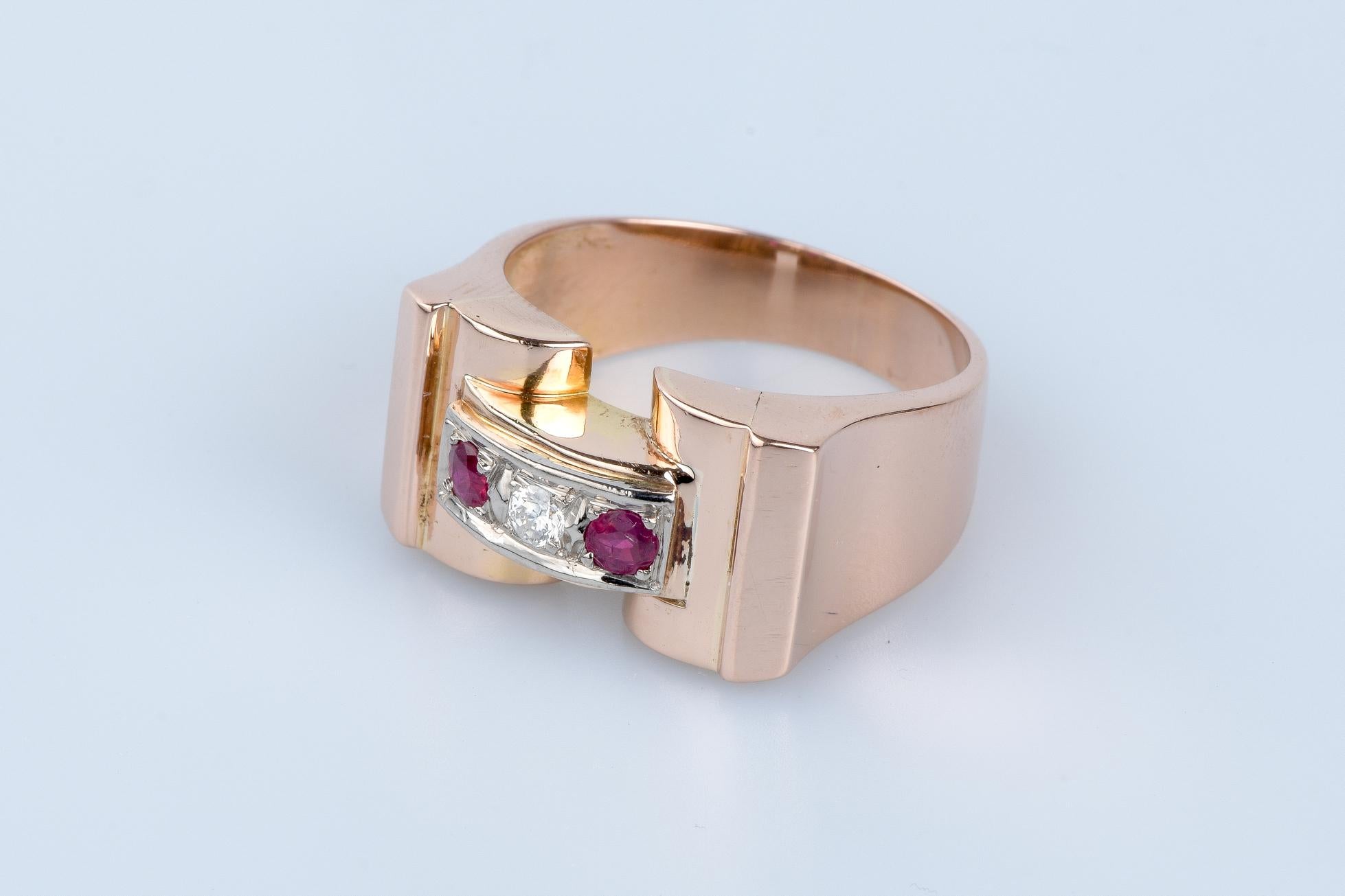 Women's Bague en or rose 18 cts For Sale