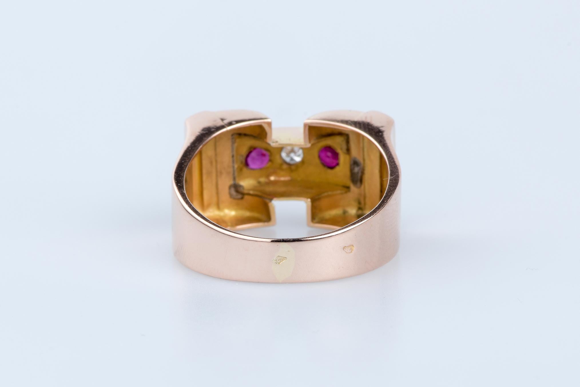 Bague en or rose 18 cts For Sale 3