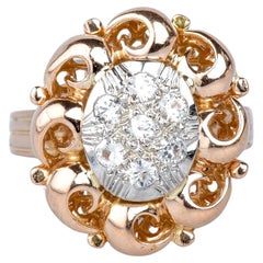 Bague en or rose 18 cts