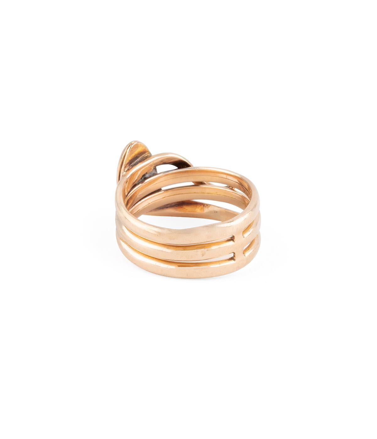Bague Schlange ancienne en oder 18 Karat et Diamant für Damen oder Herren im Angebot