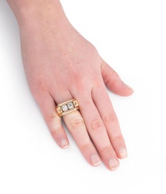 Bague Tank ornée de deux diamants