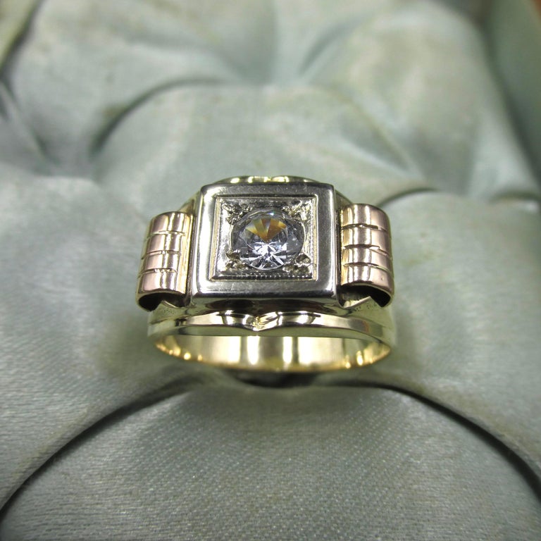 Bague chevalière Carpe Diem Tank or rose