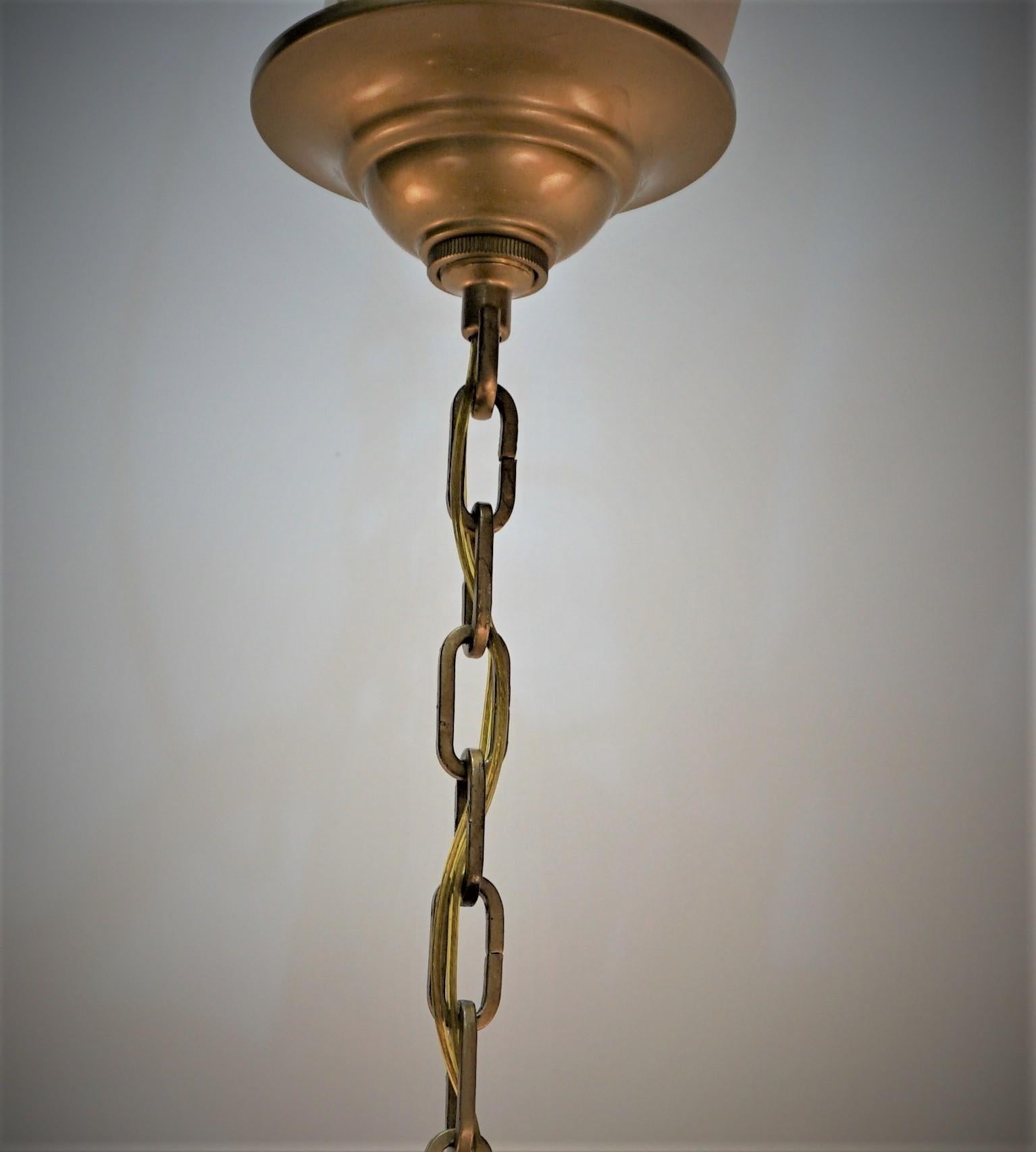 Bagues 1950's Crystal and Gilt Metal Chandelier For Sale 3