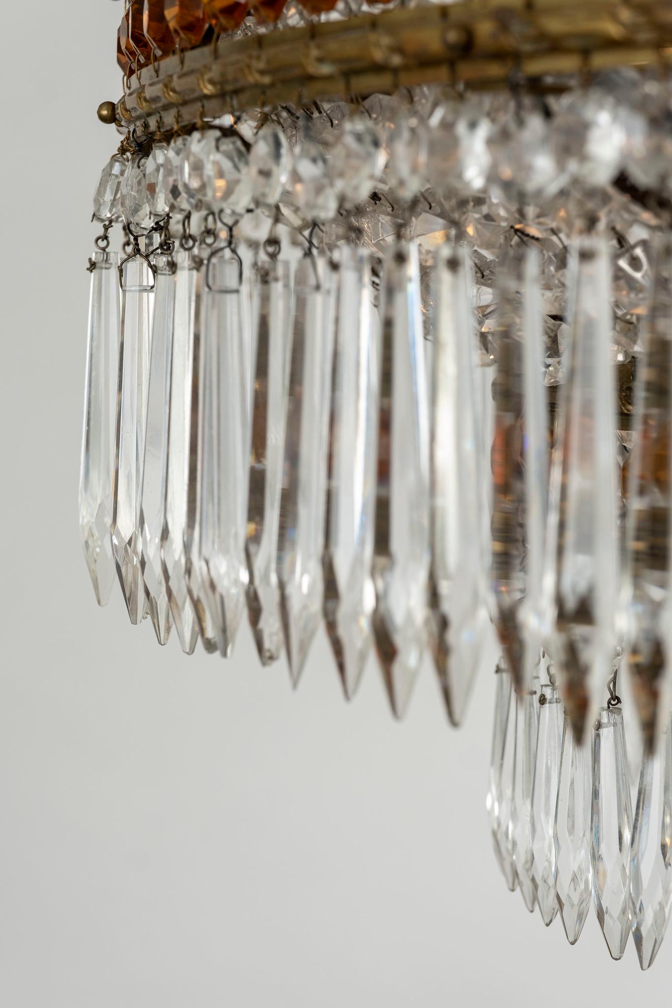 Aesthetic Movement Bagues Style Crystal Chandelier 