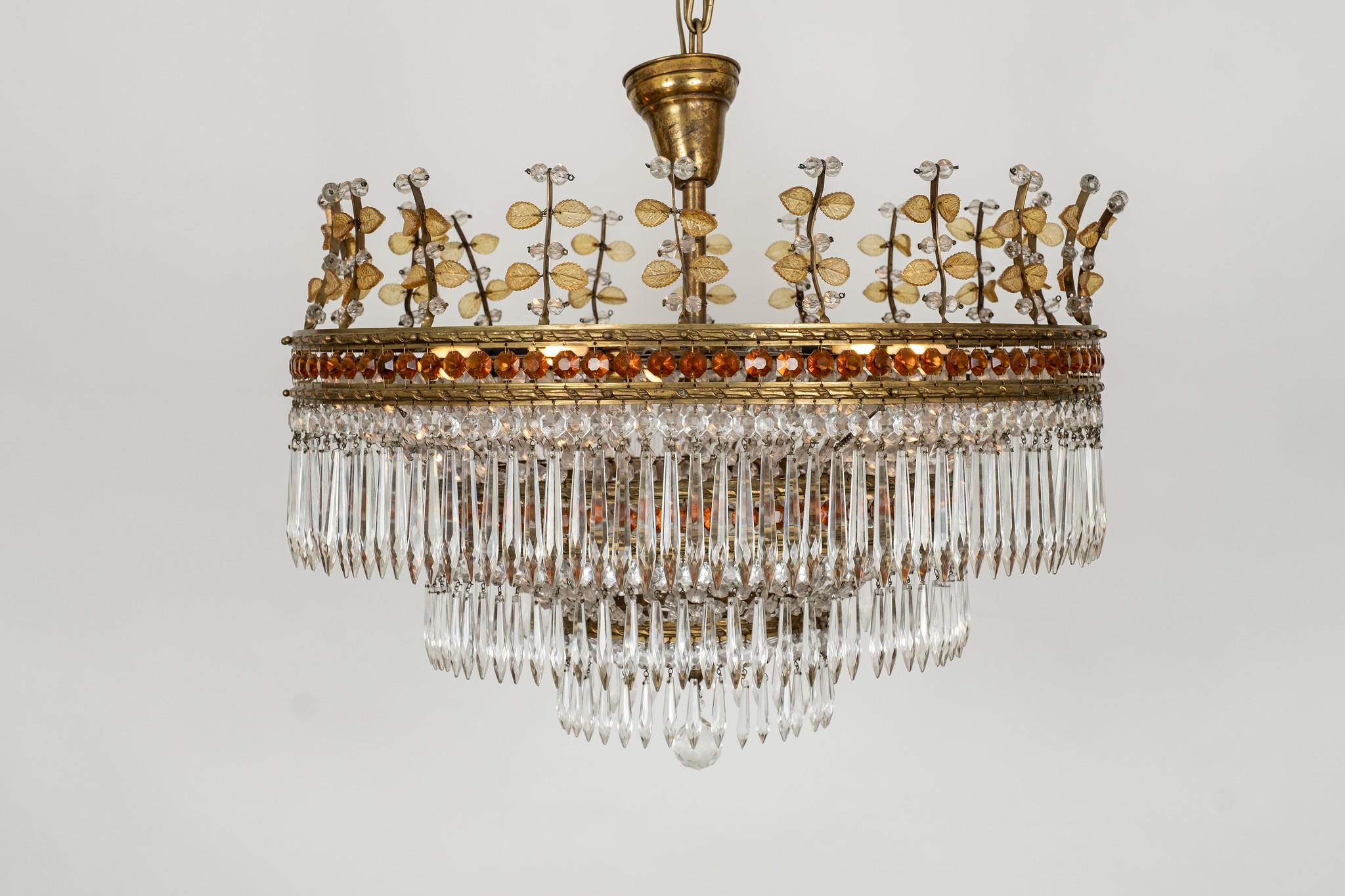 Bagues Style Crystal Chandelier  In Good Condition In Houston, TX