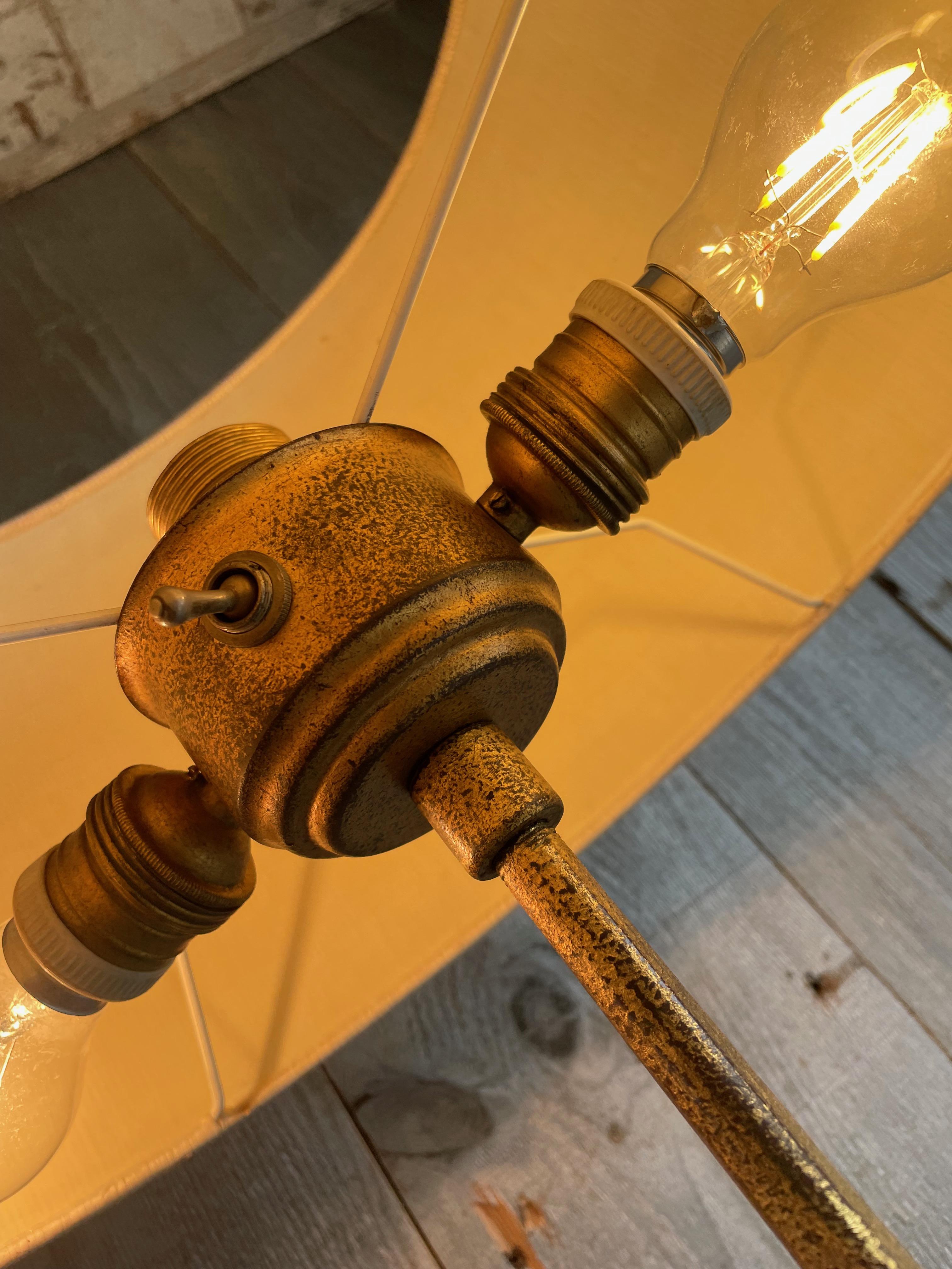 French Bagues Faux Bamboo Floor Lamp For Sale