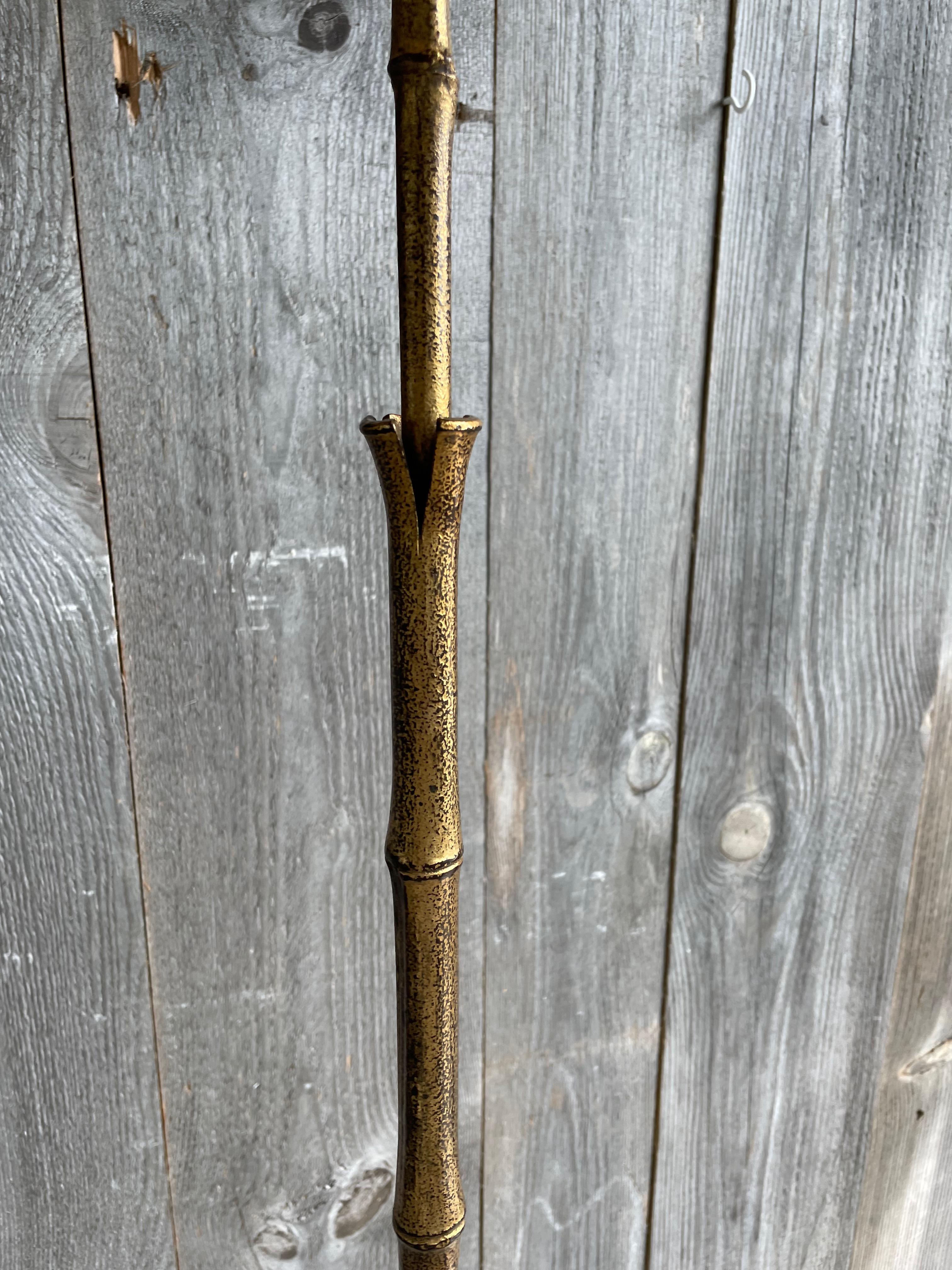 20th Century Bagues Faux Bamboo Floor Lamp For Sale