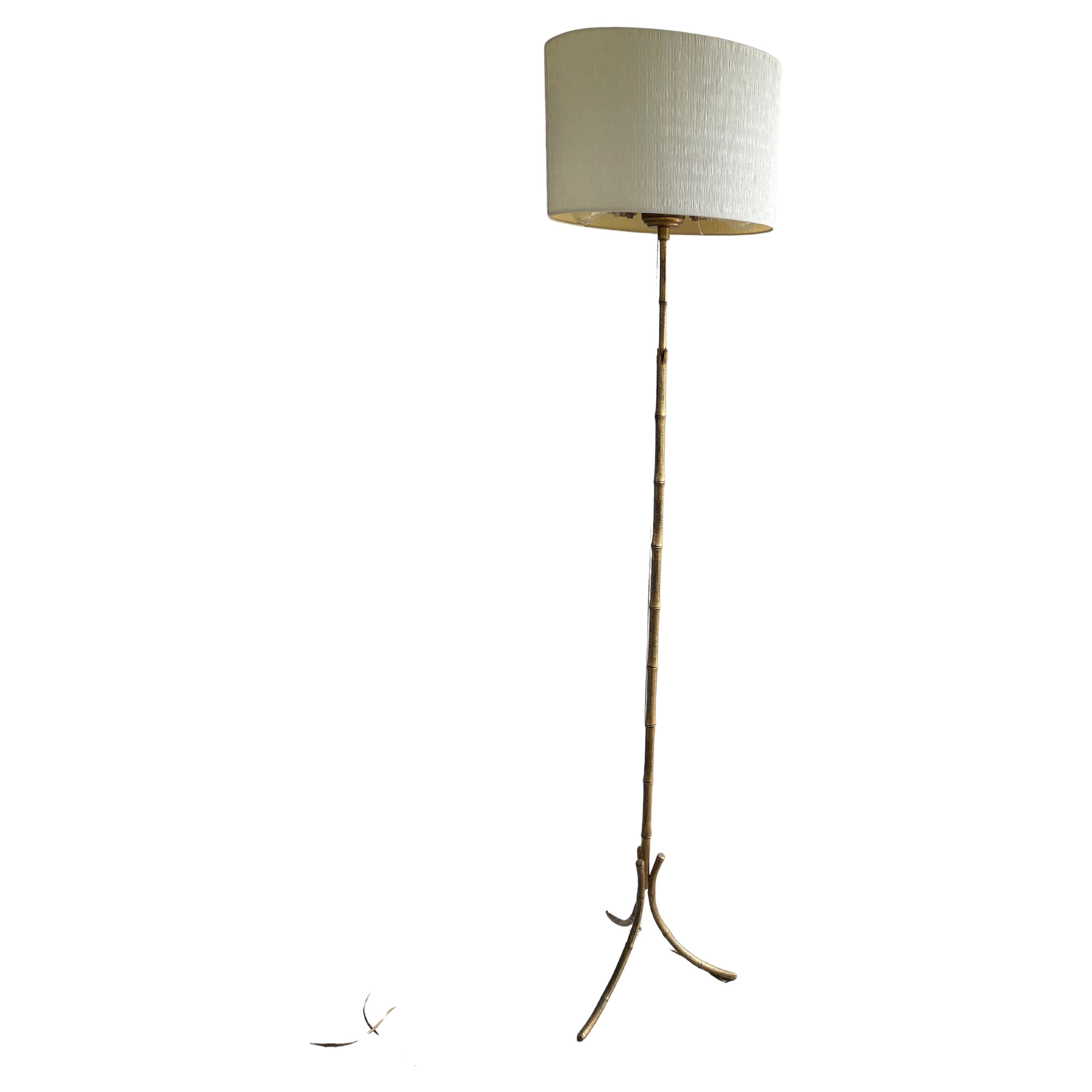 Bagues Faux Bamboo Floor Lamp For Sale