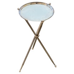 Bagues Silver Plate Martini Table, France 1960s