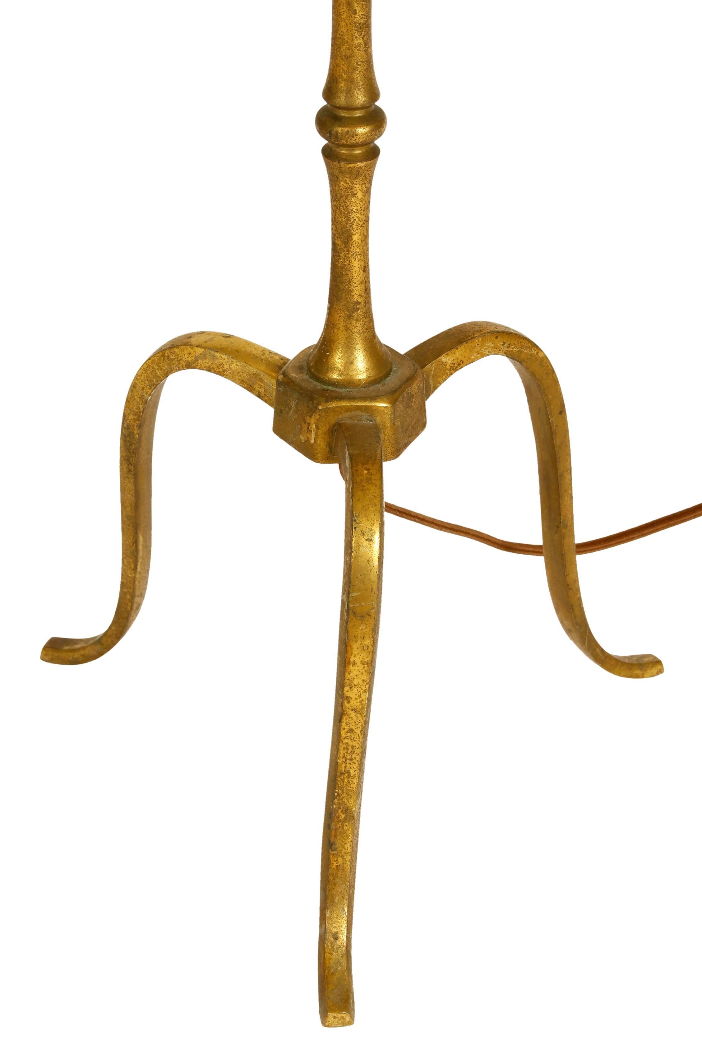 Baguès style brass standing lamp.