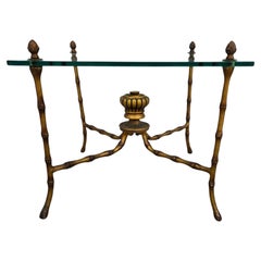 Bagues Stil Faux Bamboo End Tisch 1960s