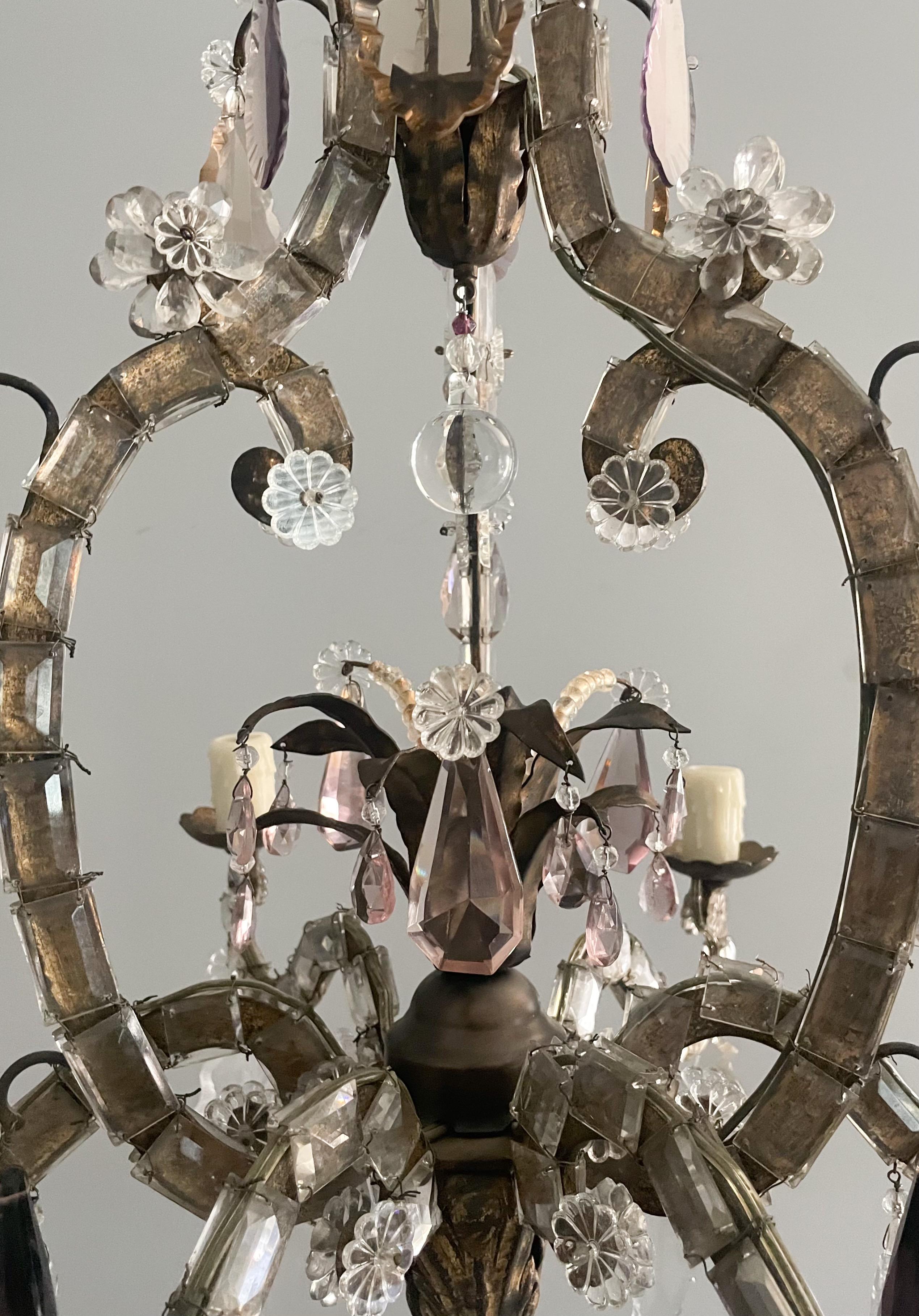 Baguès-Style French Beaded Crystal Chandelier  For Sale 1
