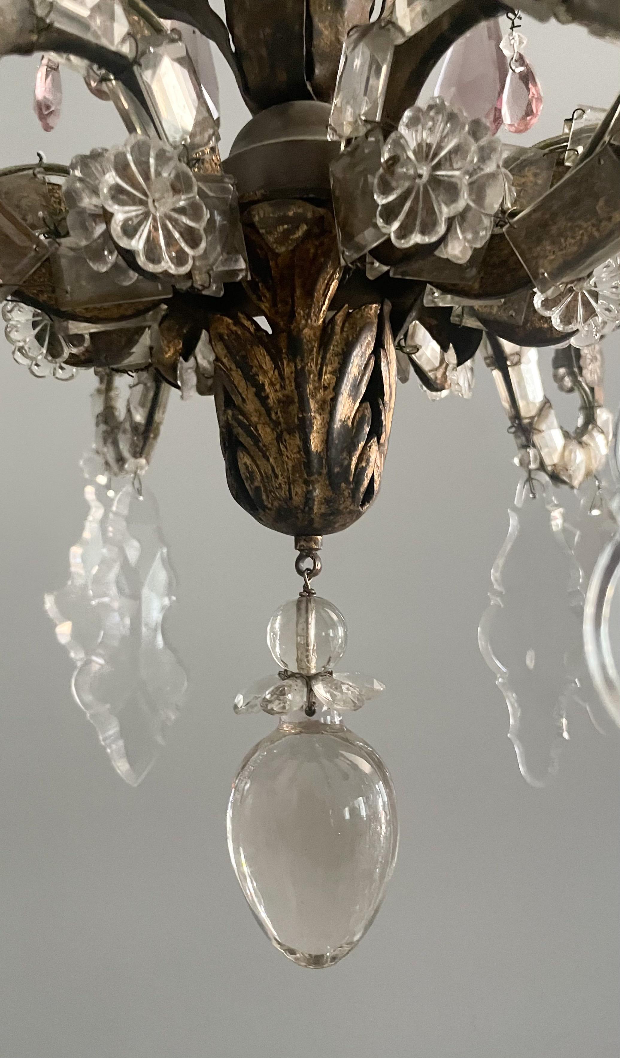 Baguès-Style French Beaded Crystal Chandelier  For Sale 2