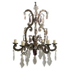 Baguès-Style French Beaded Crystal Chandelier
