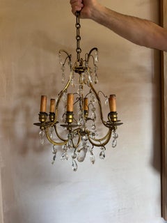 Bagues stylé gilded iron and crystal chandelier