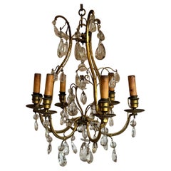 Bagues stylé gilded iron and crystal chandelier