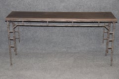 Bagues Style Metal & Laminate or Formica Top Console Table