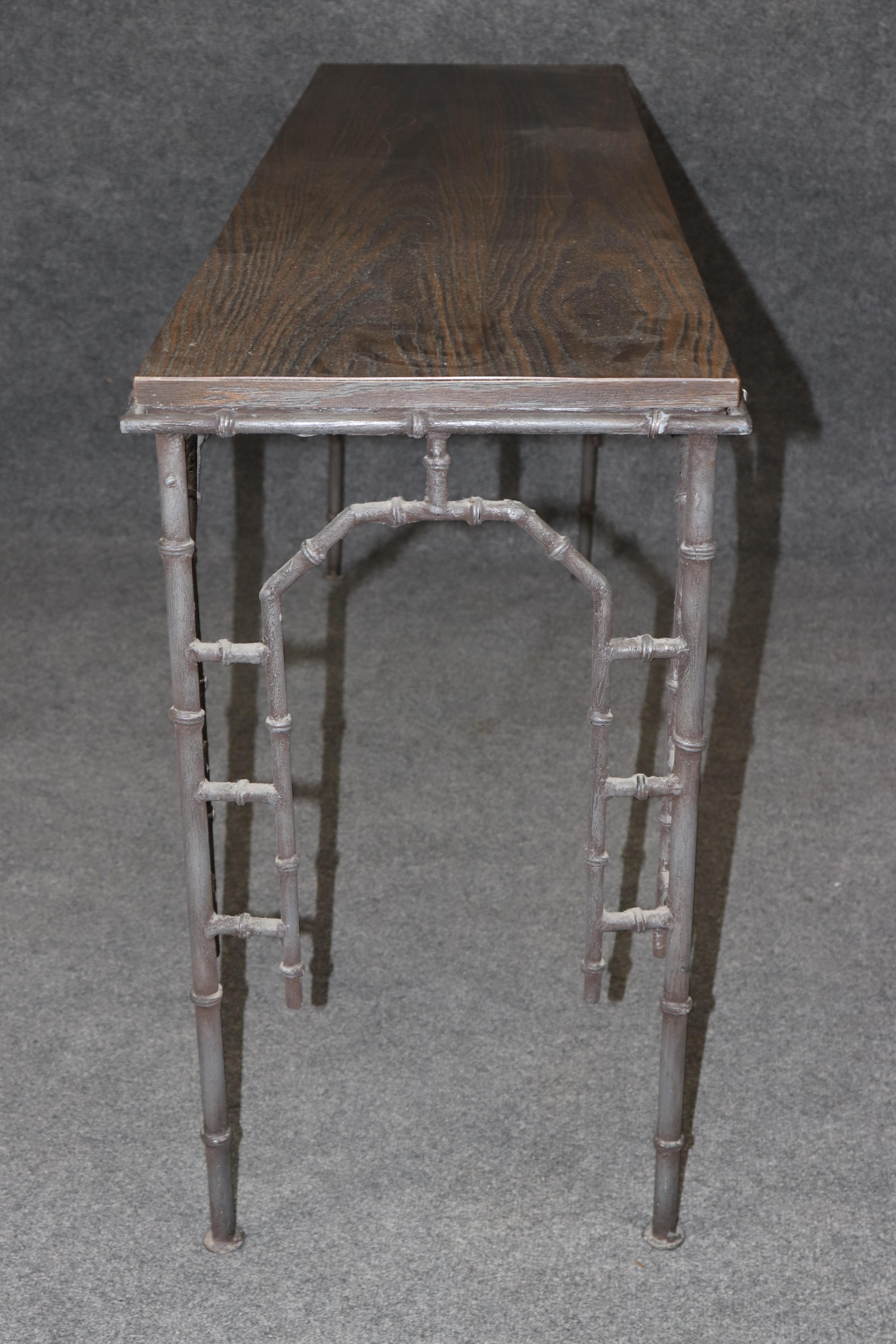 Bagues Style Konsolentisch aus Metall und Laminat oder Formica (Chinoiserie) im Angebot