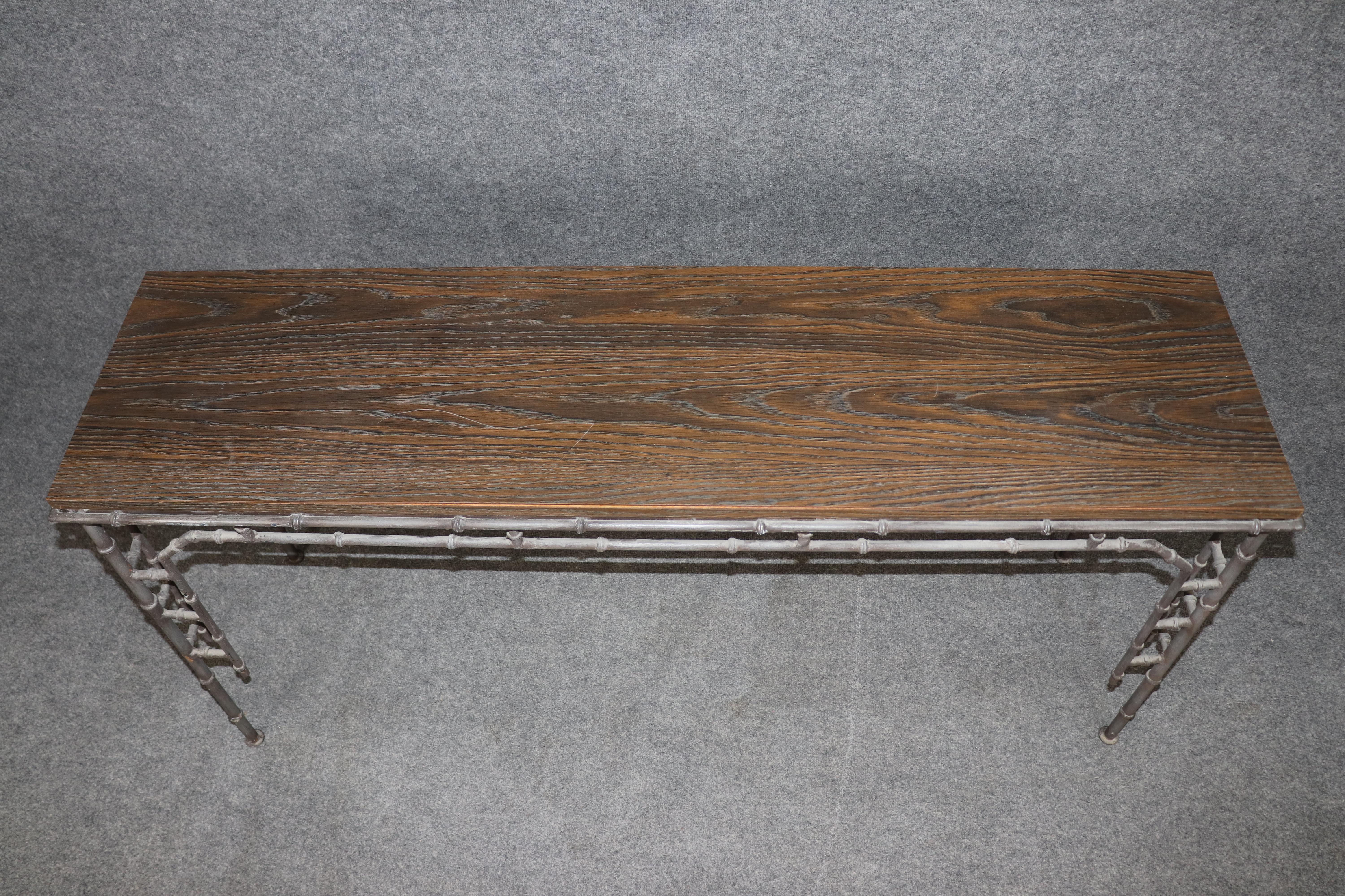 Bagues Style Konsolentisch aus Metall und Laminat oder Formica (Ende des 20. Jahrhunderts) im Angebot