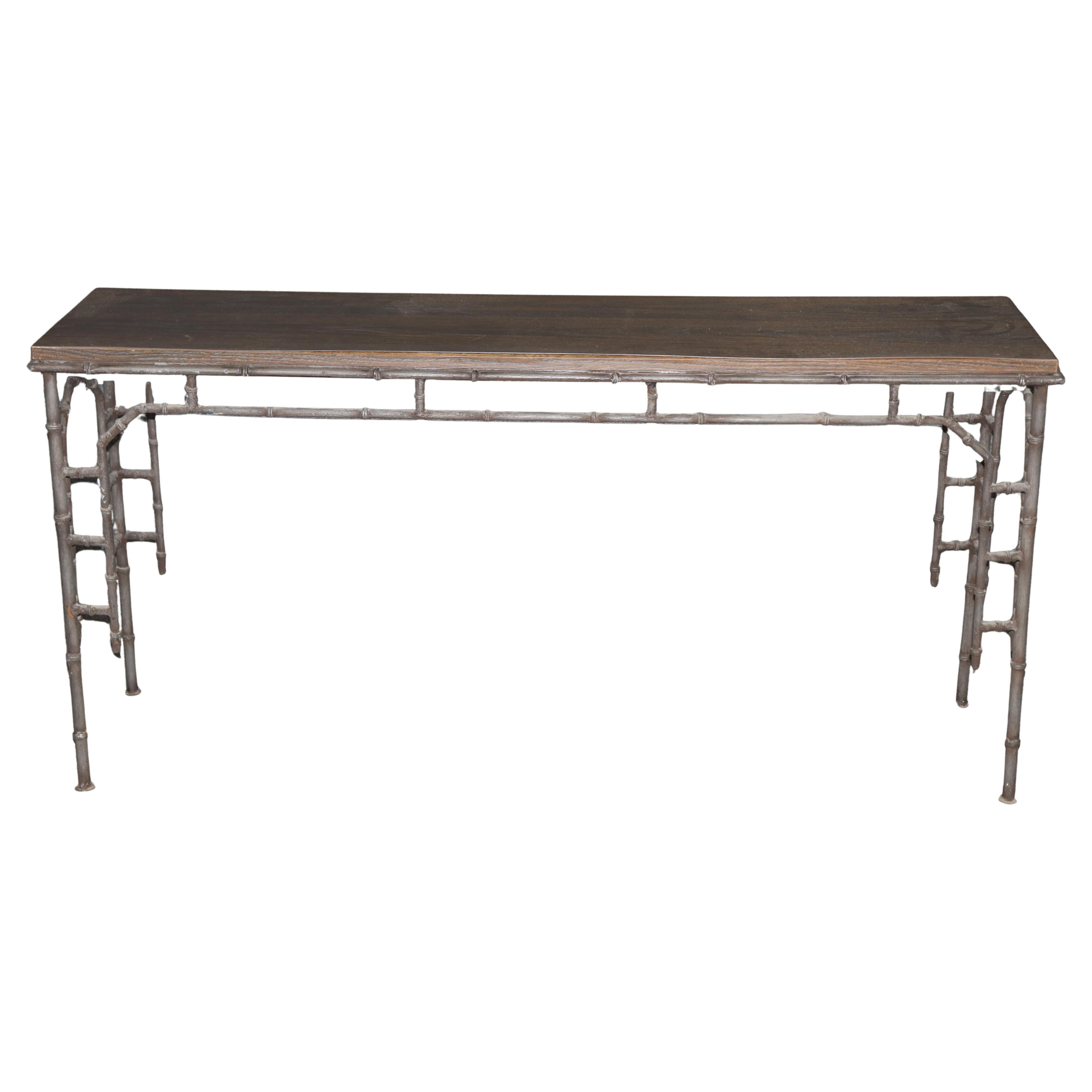 Bagues Style Konsolentisch aus Metall und Laminat oder Formica im Angebot