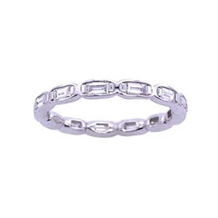 Baguette 0.59ct Diamond Full Eternity Ring in 18ct White Gold