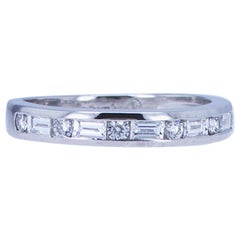 Bandeau en diamant baguette et rond