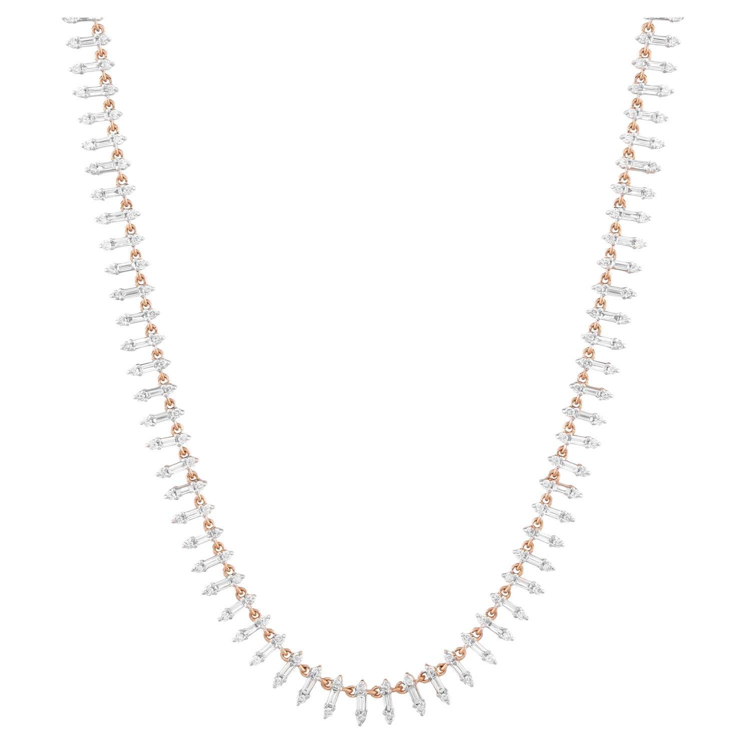 baguette chain necklace