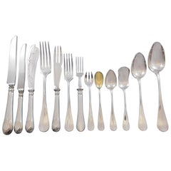 Baguette by Christofle, versilbertes Tafelbesteck für das Abendessen 199 Teile, Nachlass