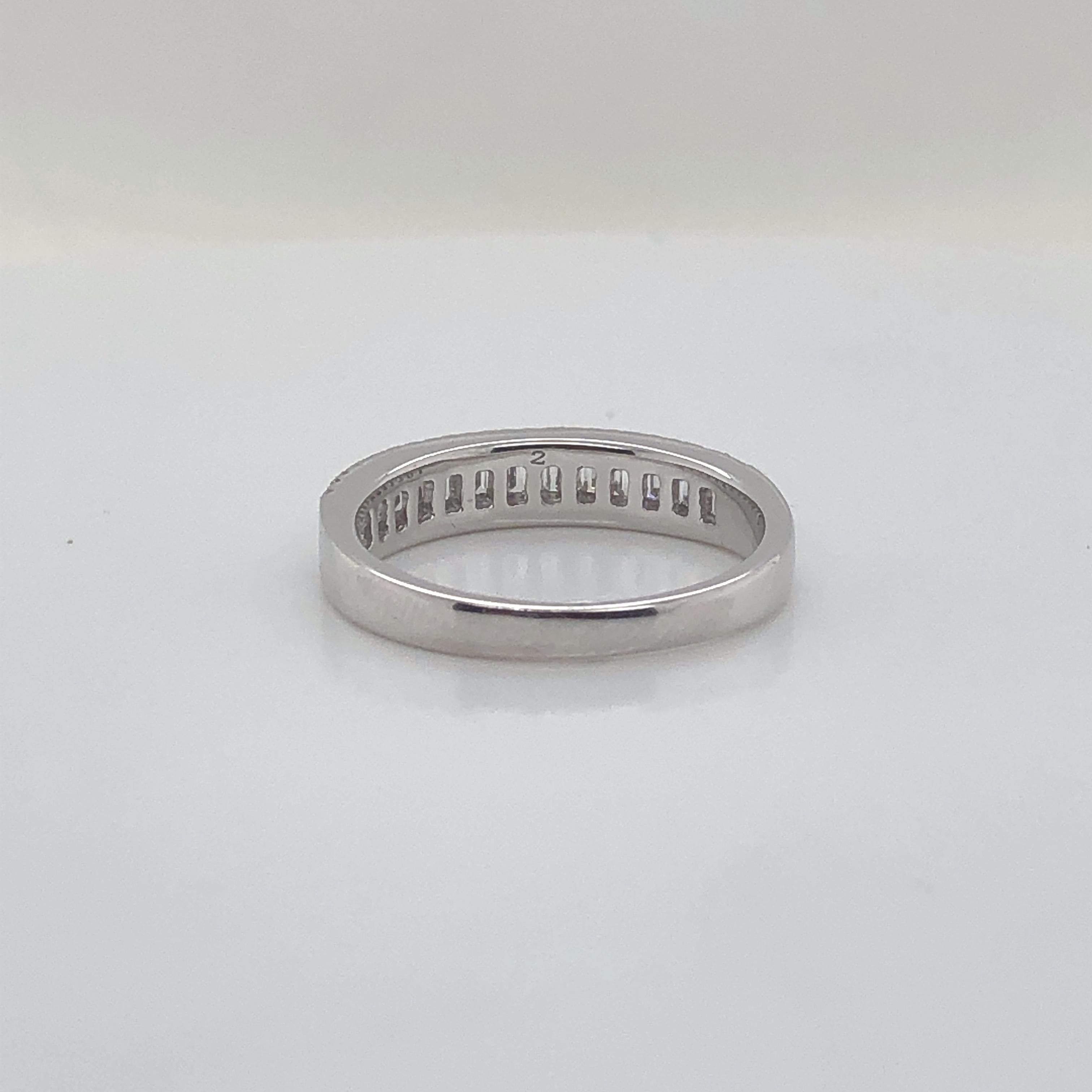 Baguette Cut Diamond Channel Band In New Condition For Sale In New York, NY