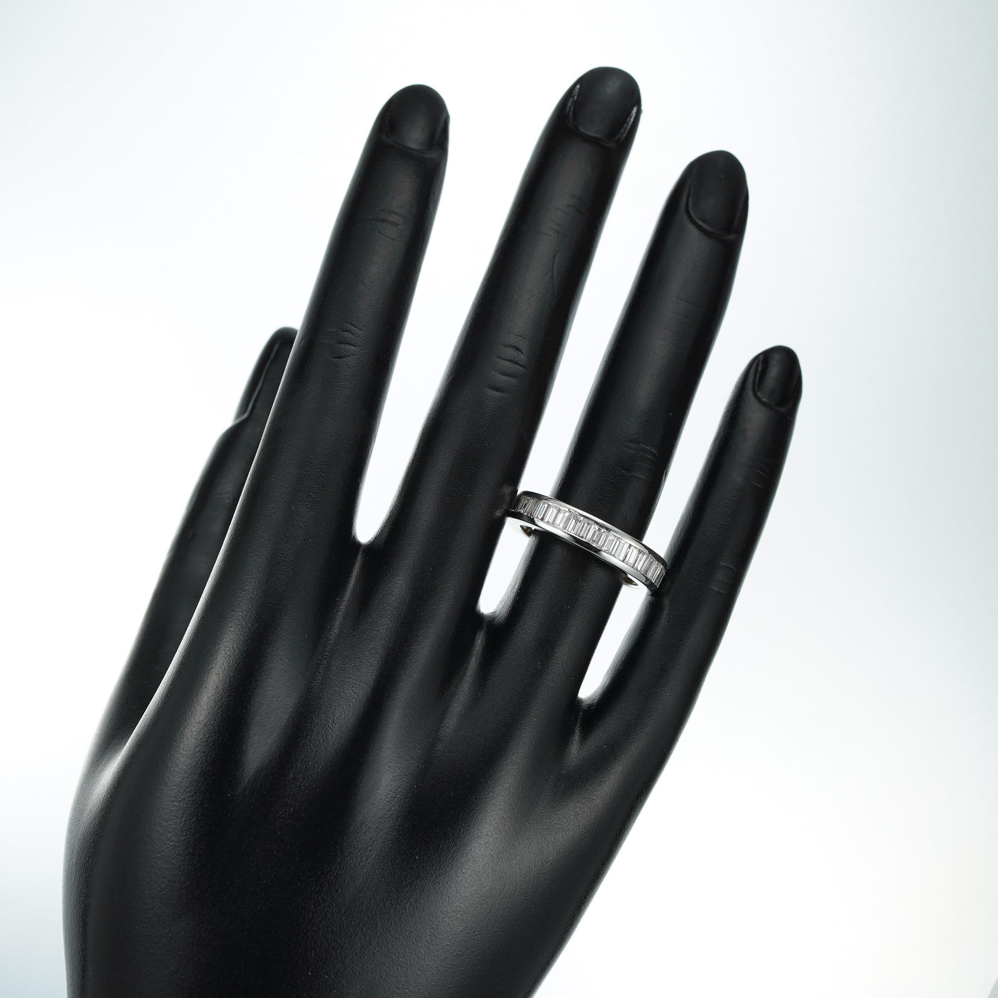 Women's or Men's Baguette-Cut Diamond Full Eternity Ring