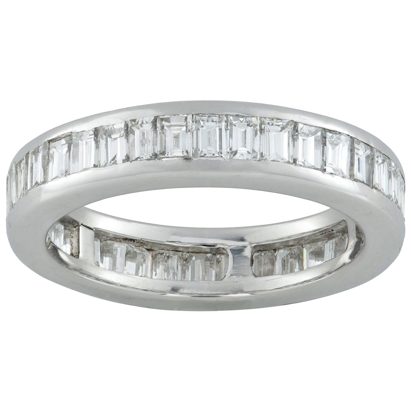 Baguette-Cut Diamond Full Eternity Ring