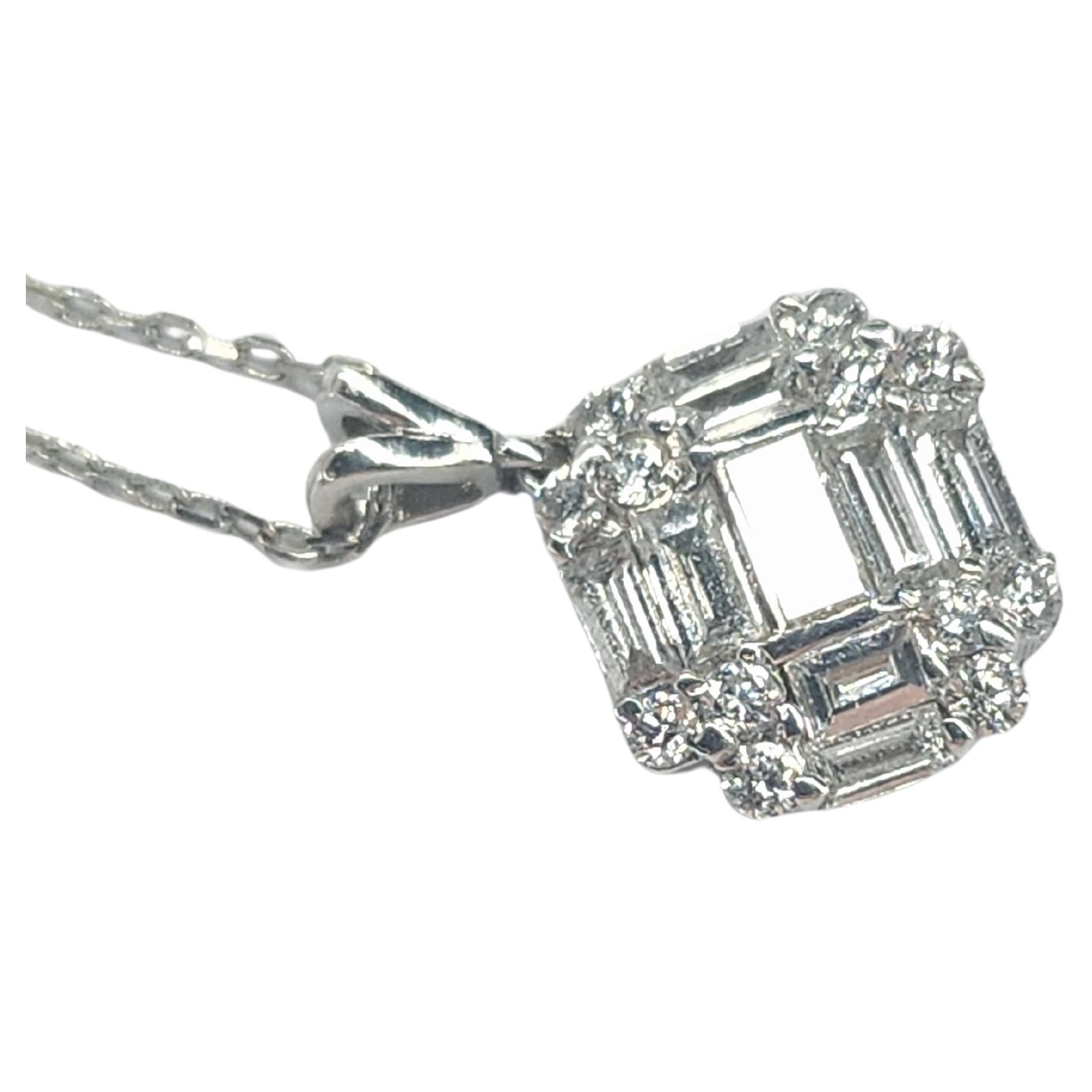Baguette Cut Diamond White Gold Set 1