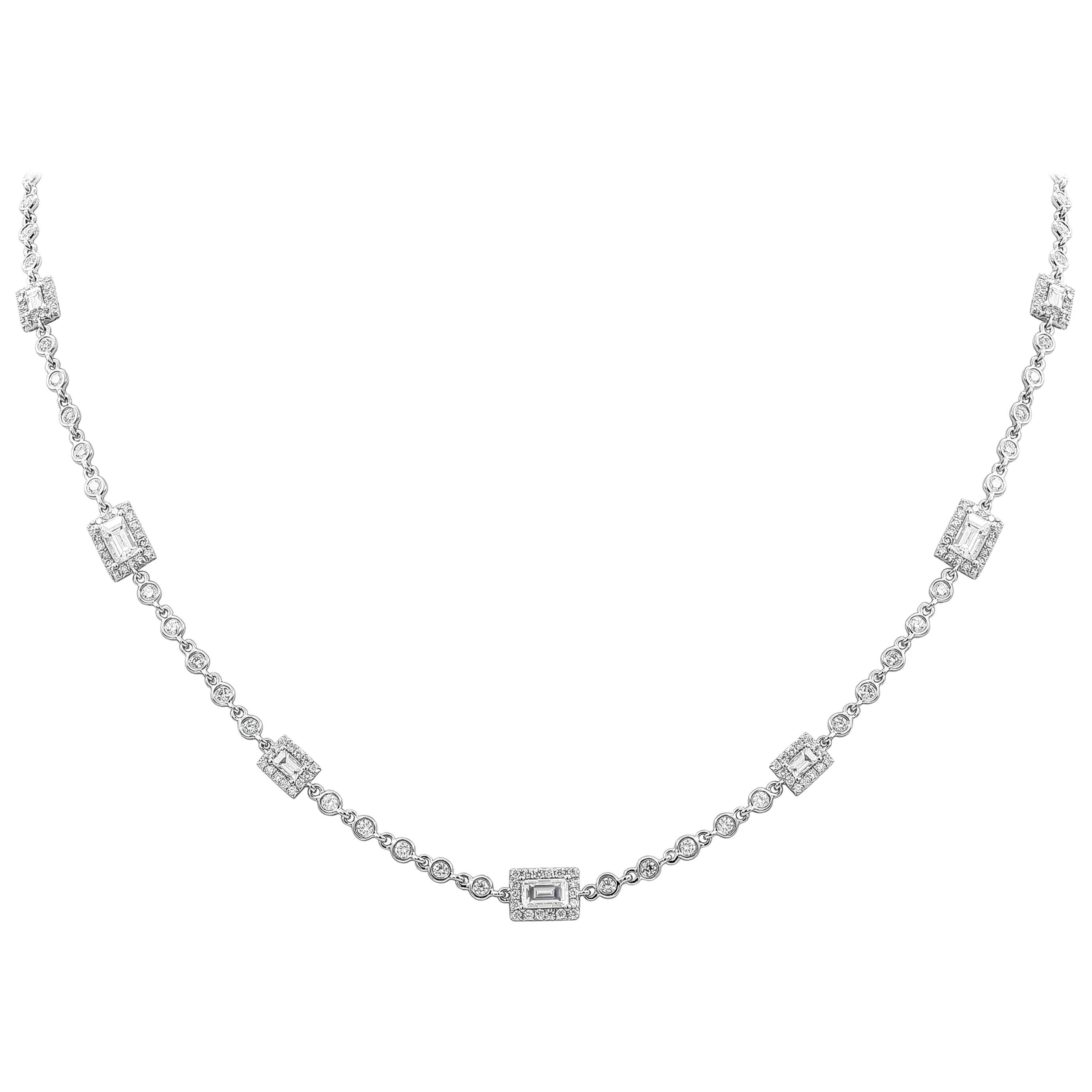 Tiffany and Co. Elsa Peretti Diamond by the Yard Gold Solitaire Necklace at 1stDibs