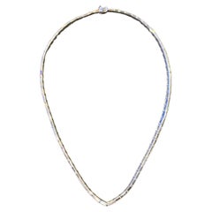 Baguette Cut Diamond Necklace