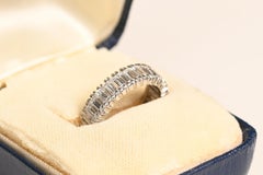 2 Carat Wedding Band. Baguette Cut Diamond Eternity Band Platinum I VS2 5.20mm