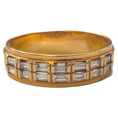 Baguette Cut Diamond Ring in 14k Gold