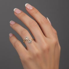 Baguette Diamond 14K (or 18k upon request) Yellow Gold Wrap Ring