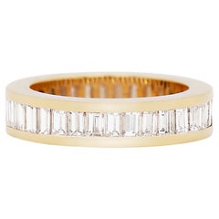 18 Karat Gelbgold Baguette-Diamant-Eternity-Ring