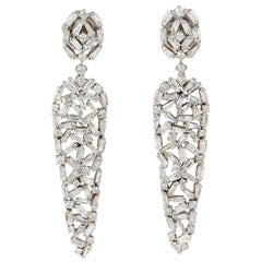 Baguette Diamond 18 Karat Gold Earrings