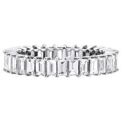 Baguette Diamond 2.64ct Solid Gold Eternity Ring