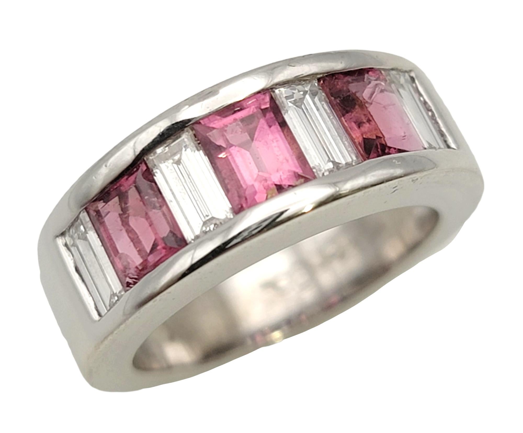 pink tourmaline eternity ring
