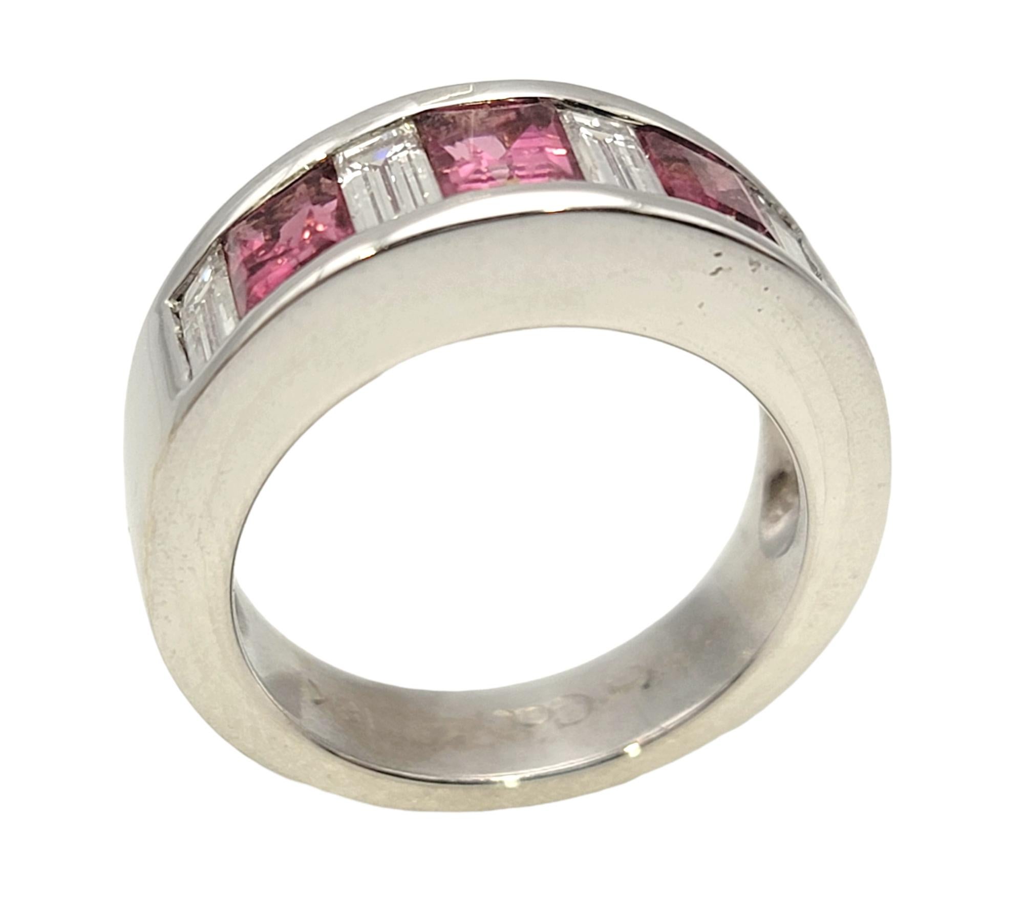 pink diamond anniversary band